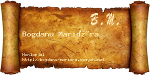 Bogdanu Marióra névjegykártya